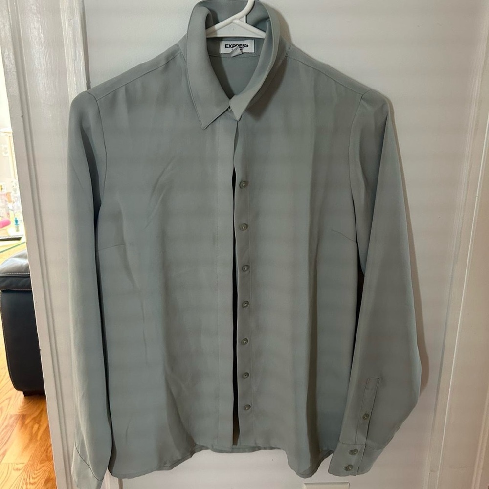 Express Slate Gray Dress Shirt